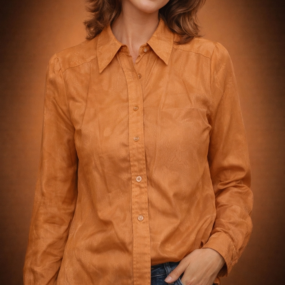 Vintage 70s Lady Manhattan Polyester Blouse Disco Secretary Retro Top - Picture 2 of 7